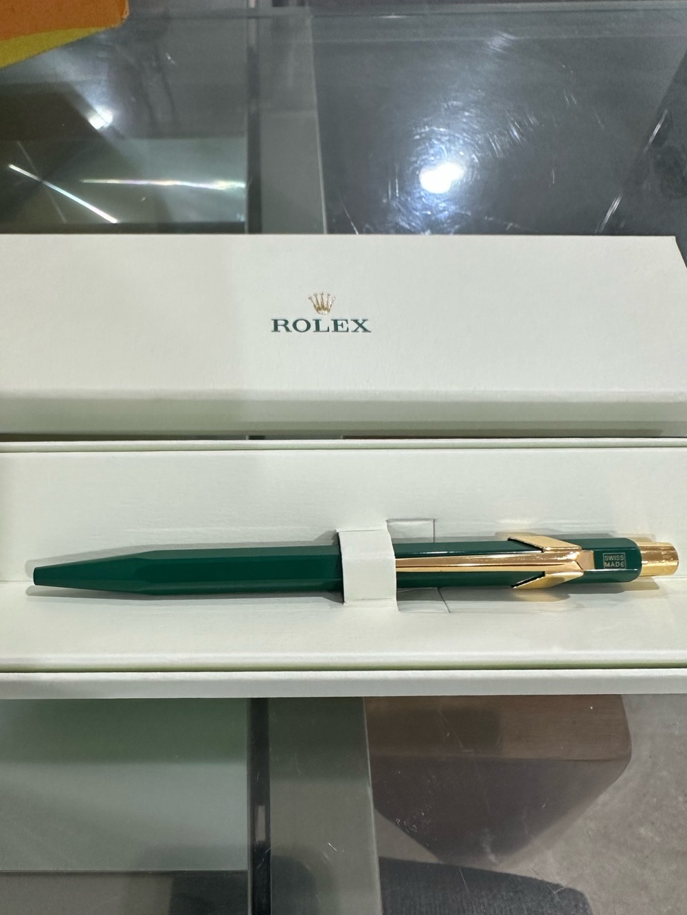 Rolex Green and Gold Luxury Ballpoint Pen